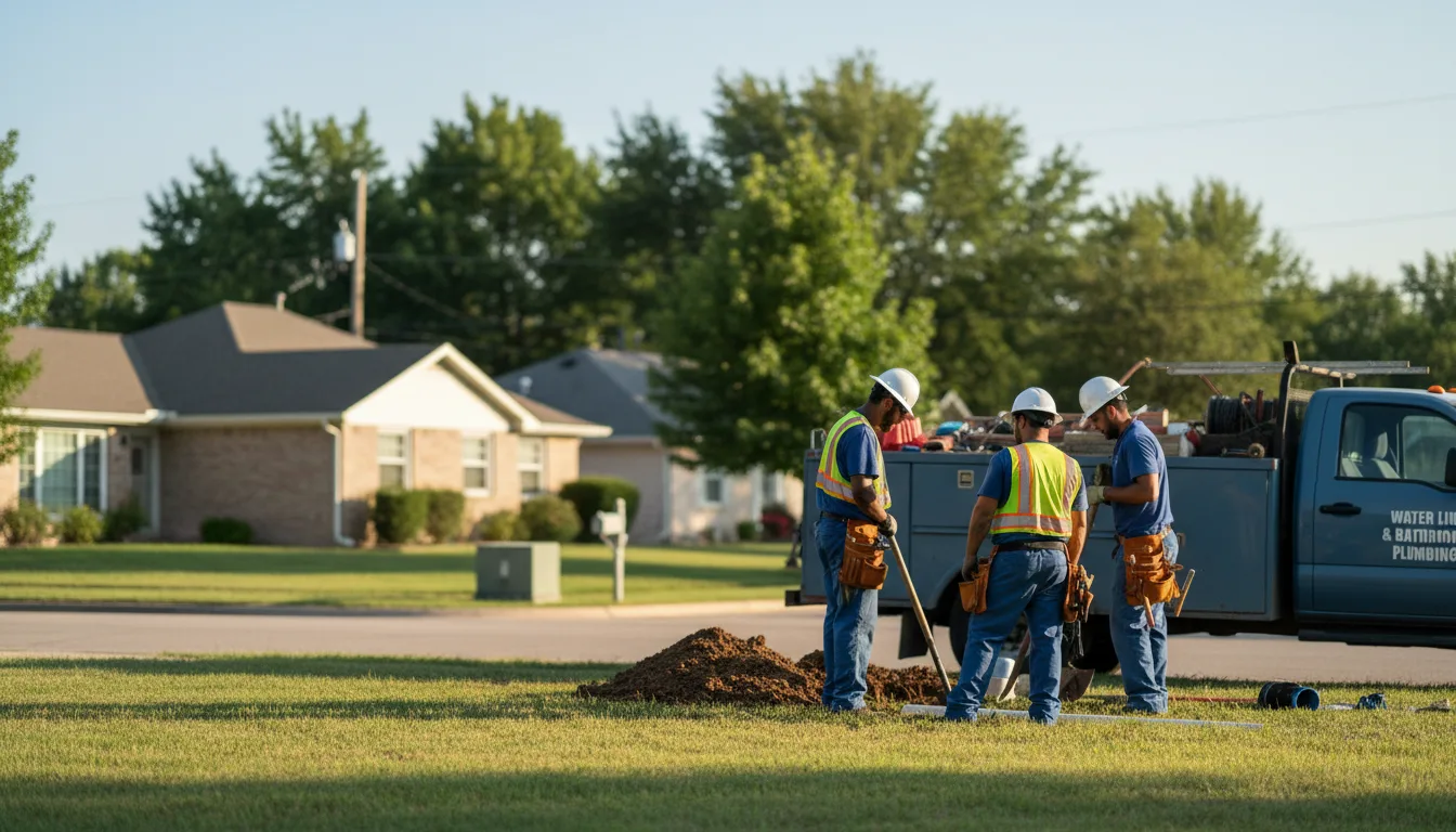 Residential water line and bathroom plumbing service in Jamestown, OH